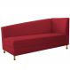 Recamier Valéria 160cm Lado Esquerdo Suede Vermelho - Amarena Móveis