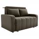 Sofa Cama 2 Lugares 138 cm Amora Veludo Maserati Marrom Milani Store