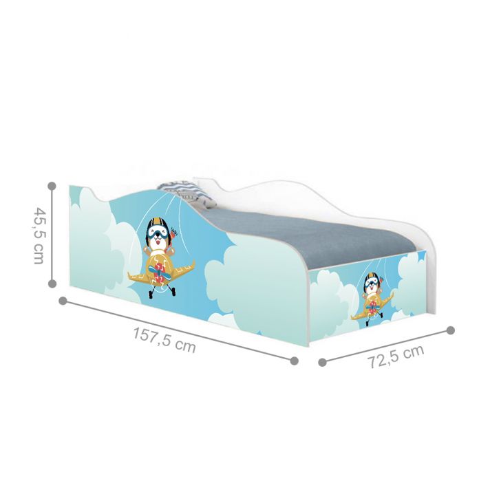 Mini Cama Fun Usrsinho Patrulheiro Infantil Com Colchão