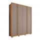 Guarda-Roupa Solteiro Gladiador 4 Portas 3 Gavetas Buriti e Fendi