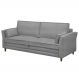 Sofá Living 3 Lugares 180cm Pés Madeira Efraim F05 Veludo Prata - Mpozenato