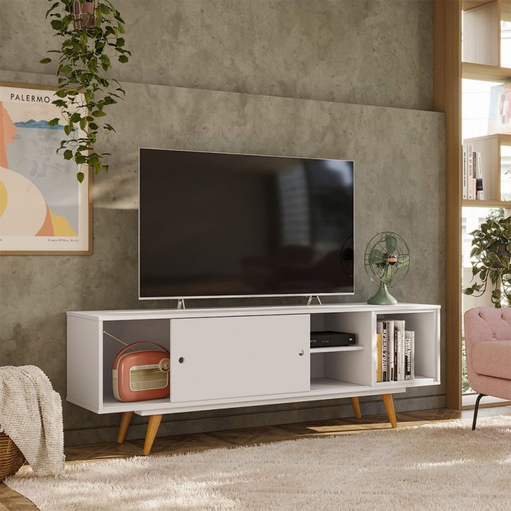 Rack Retrô Goslar Branco 162 cm