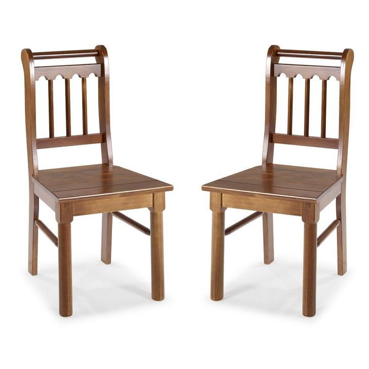 Conjunto De 2 Cadeiras de Madeira Maciça MEL