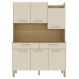Armário de Cozinha Compacta 132cm Stella Plus Freijó/Soft Z06 - Mpozenato