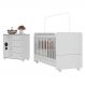 Quarto Infantil com Berço e Cômoda Multimóveis Pimpolho FG3569 Branco