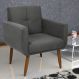 Poltrona Decorativa Itaqui Suede Cinza