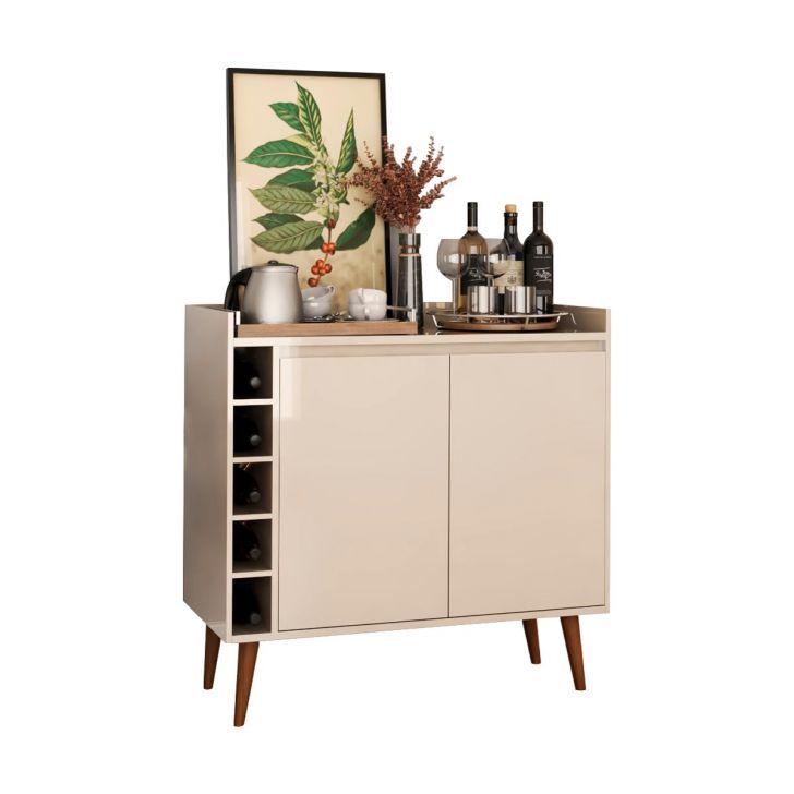 Buffet com Adega Estilo 2 Portas Off White - MoveisAqui