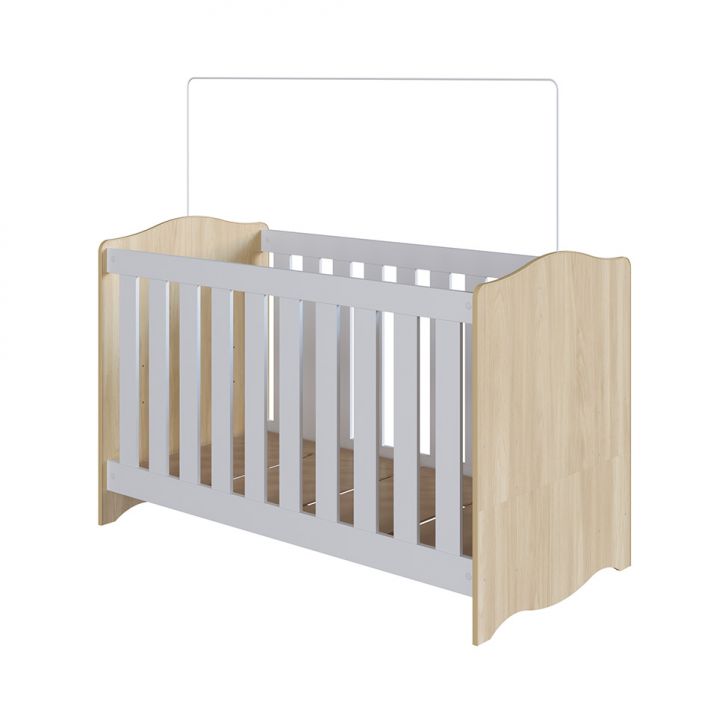 Berço 3 em 1 Encanto Branco e Carvalho