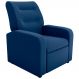 Poltrona Reclinável Decorativa Jersey Veludo Light Azul