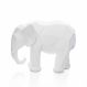 Escultura Elefante em Poliresina Branco 21x26 cm - D'Rossi