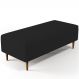 Puff Decorativo Sala de Estar Bali W01 Pés Palito 120x50 cm Suede Preto - Lyam Decor