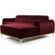 Sofá 4 Lugares com Chaise Direito Para Sala Molino 265 cm D02 Veludo Marsala B-278 - Lyam Decor