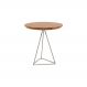 Mesa Lateral Baixa Ronse Cinamomo Amêndoa com Pés de Ferro Champagne - Wood Prime 58485