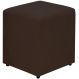 Puff Quadrado Decorativo L02 Suede Marrom- Lyam Decor