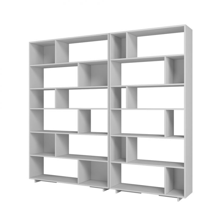 Conjunto com 2 Estantes Brigitte Branco 210 cm