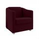 Poltrona Decorativa Ana Suede Marsala Pés Cromado - Pallazio