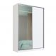 Guarda-Roupa Solteiro com Espelho Tunas I 2 Portas 3 Gavetas Branco