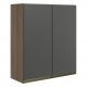 Armario Aereo 2 Portas MDF 60 cm Kali 12205 Carvalho Toq Chumbo Nicioli