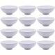 Kit 12 Cumbucas de Melamina para Petiscos 400ml Brancas Bowl