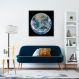 Quadro Planeta Terra 60x60 Caixa Preto
