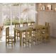 Conjunto Mesa De Madeira Maciça Nogueira 200x88+ 8 Cadeiras Sfa