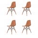 Conjunto com 4 Cadeiras Eames DSW Terracota