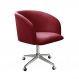 Cadeira de Escritório Giratória Com Rodízio Atenas - Suede Bordô