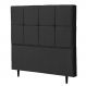 Cabeceira Casal Queen Roma 160cm Para Cama Box Suede Preto - DS Estofados