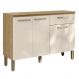 Balcão de Cozinha Com Tampo 120cm Louis Plus Freijó/Soft Z06 - Mpozenato