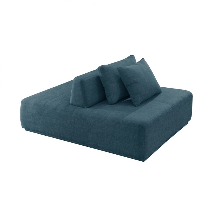 Image of Sofá 2 Lugares E 1 Encosto Dalí Poliéster Azul PLA-MO173UP77COGMOB