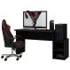 Mesa para Computador Gamer Preto com Vermelho - Gelius Móveis