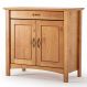 Buffet Aparador Madeira Maciça 2 Portas 1 Gaveta 93 cm Bella Carvalho Fosco
