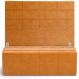 Kit Cabeceira Cama Box Casal 140cm com Calçadeira Roma W01 Couríssimo Whisky - Lyam