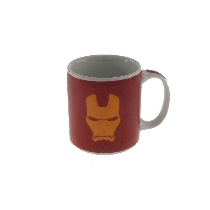 Caneca Decorativa Porcelana Homem de Ferro Vermelha 8x8x8cm