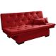 Sofa Cama Bau Reclinavel 3 Posições Suede Vermelho