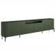 Rack Para Sala de Estar TV 85 Pol 4 Portas Pés Industrial Preto Alef I03 Musgo - Lyam Decor