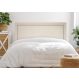 Cabeceira King Reta Luxo 193x60 Suede Off White - Tachas Prata