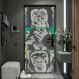 Adesivo para Porta 3 Macacos-93X210Cm