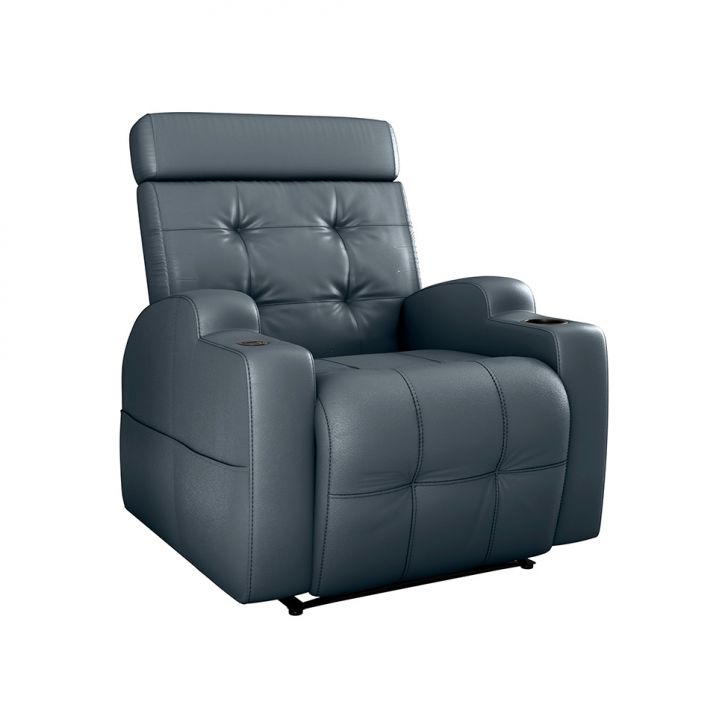 Image of Poltrona Reclinável Elétrica Com Zero Wall E Usb Cherokee Corino Cinza PLA-MO895UP67OGIMOB