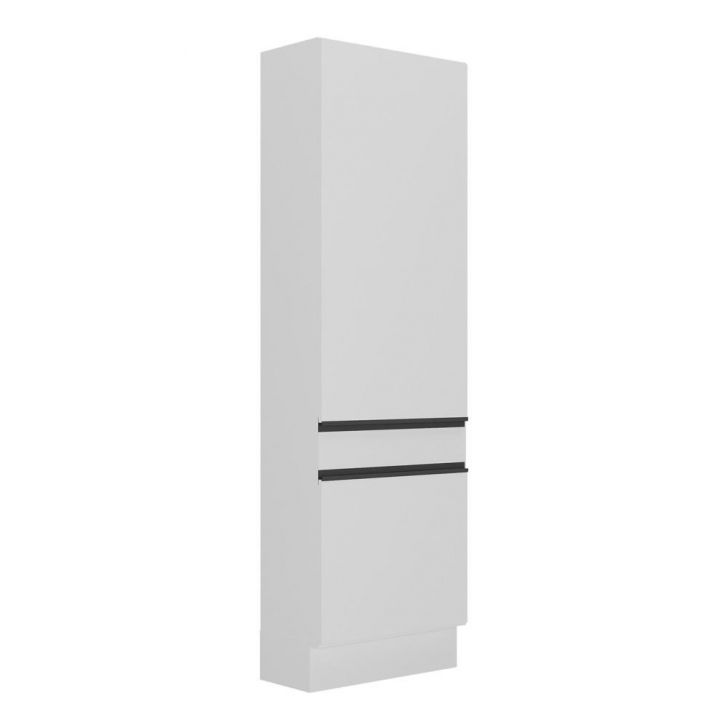 Paneleiro 2 Portas 62cm com Rodapé Veneza Multimóveis V2121 Branco/Preto