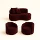 Conjunto Decorativo 02 Poltronas + Sofá Curvo Orgânico Nature Gaia Suede Bordo - Montanaris Decor
