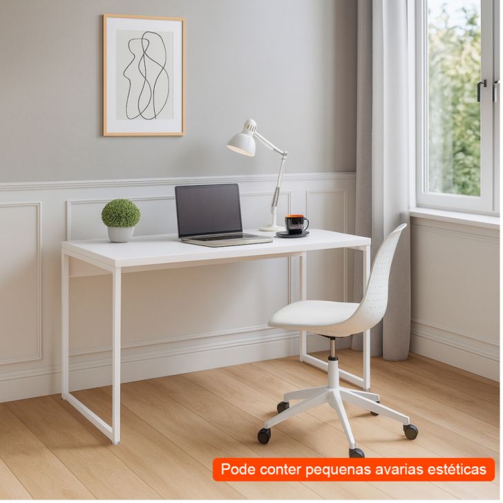[OUTLET] Escrivaninha Nanda Branca 135 cm