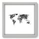 Quadro Decorativo - Mapa Mundi - 33cm x 33cm - 099qndbb