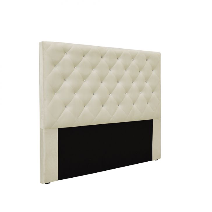 Cabeceira Casal Tânia Veludo Bege