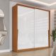Guarda-Roupa Casal Porto 2 Portas 2 Gavetas Freijó Branco