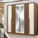 Guarda Roupa 6 Portas Espelho Israel Jatoba Areia