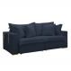 Sofá Cama Retrátil e Reclinável Arizona Veludo Azul 2,20M