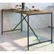 Mesa De Jantar 136x69 Steel Quadra 27818 Vermont Preto Fosco Artesano