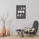 Quadro Boho Chalk Moon Phases 100x70 Caixa Marrom