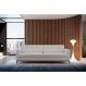 Sofá 3 Lugares Living Base de Madeira Linho Cotton Cru 210 cm